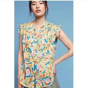 🌸 Anthropologie Danielle Knoll Brooklynite Top, Small